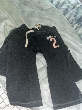Hollister Dark Gray Drawstring Sweatpants with Number Patch